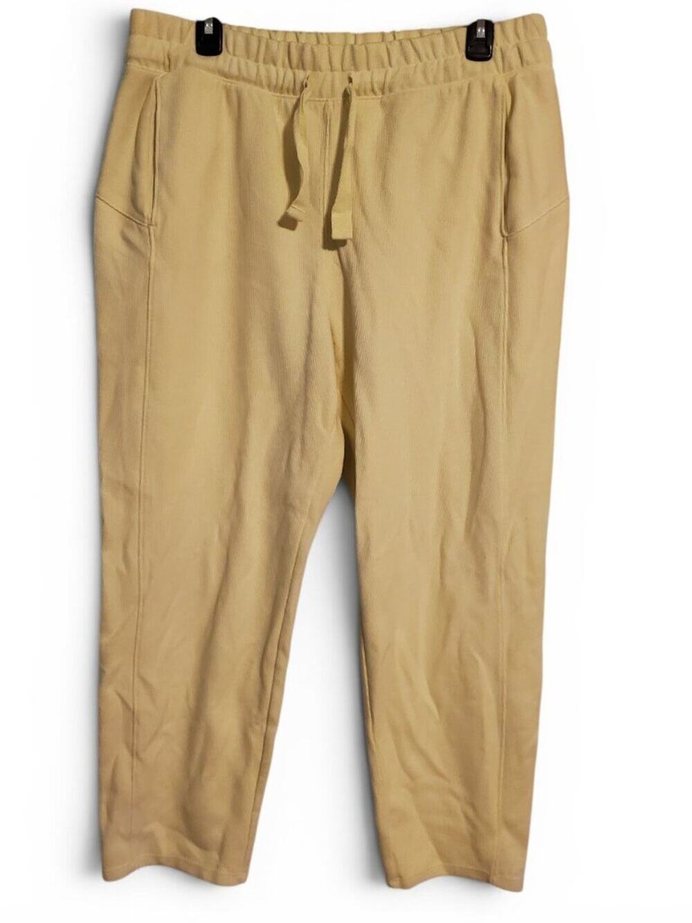 All in Motion Women's Butter Yellow Soft Stretch Pants Women's Size Large